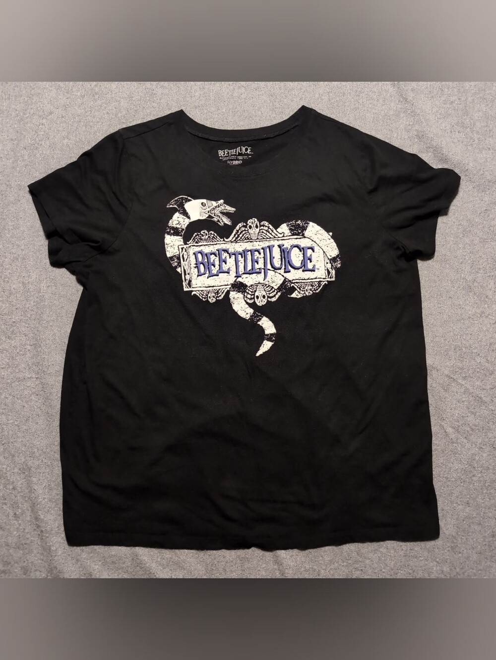 Beetlejuice Graphic TShirt Halloween Classic Movie Snake black Sz 3 Short Sleeve